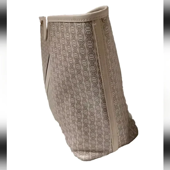 TORY BURCH GEMINI CHAIN PRINT LARGE TOTE HANDBAG - Picture 4 of 12